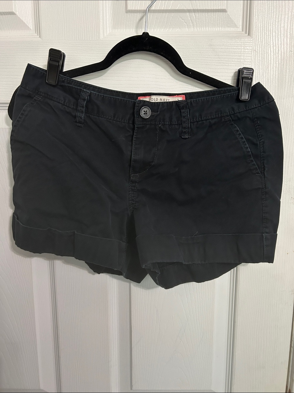 Old Navy Black Cuffed Bermuda Shorts